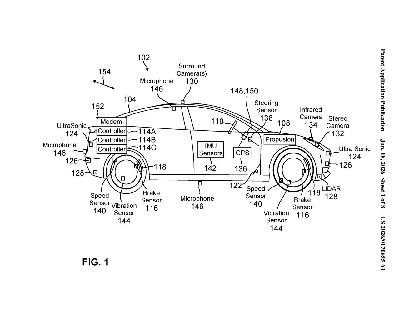 Qualcomm Patent: Multi-Sensor AI Perception with Depth Data — figure from US 2026/0170655 A1