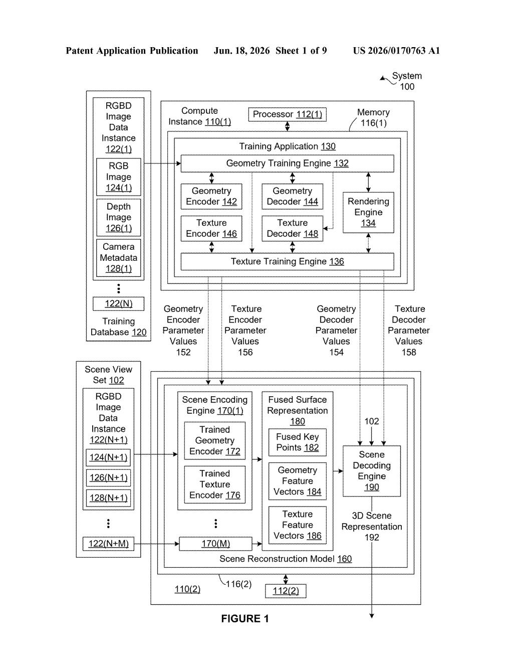 Nvidia Patent: Training AI to Build 3D Scenes From Photos — figure from US 2026/0170763 A1