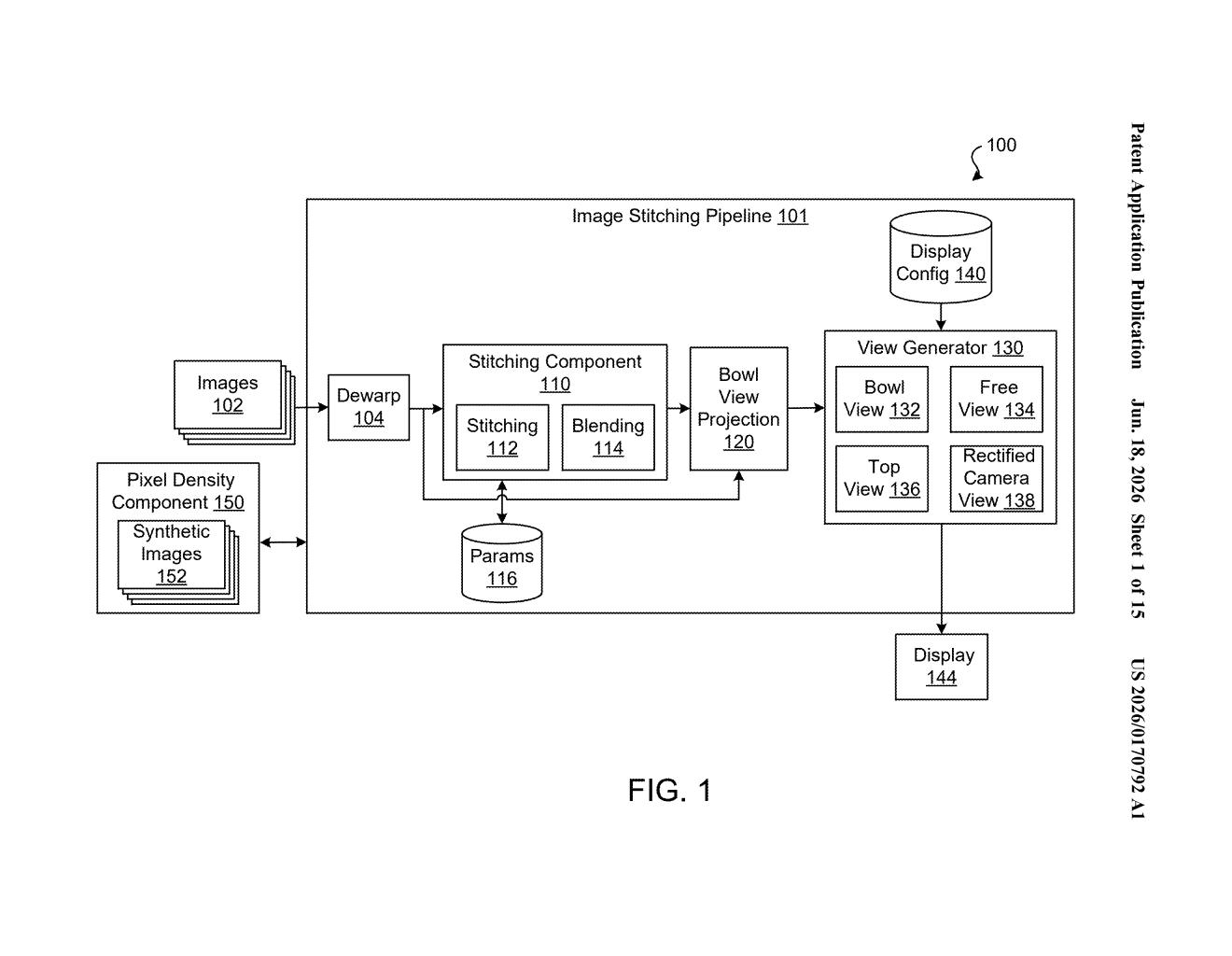 Nvidia Patent: Calibrating Multi-Camera Image Stitching — figure from US 2026/0170792 A1