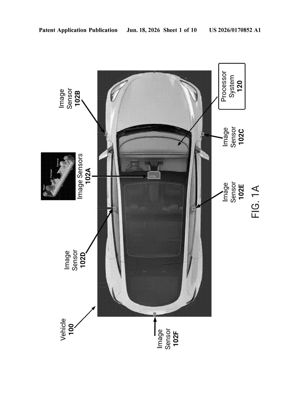 Tesla Patent: Vision-Based AI for Lane Connectivity — figure from US 2026/0170852 A1