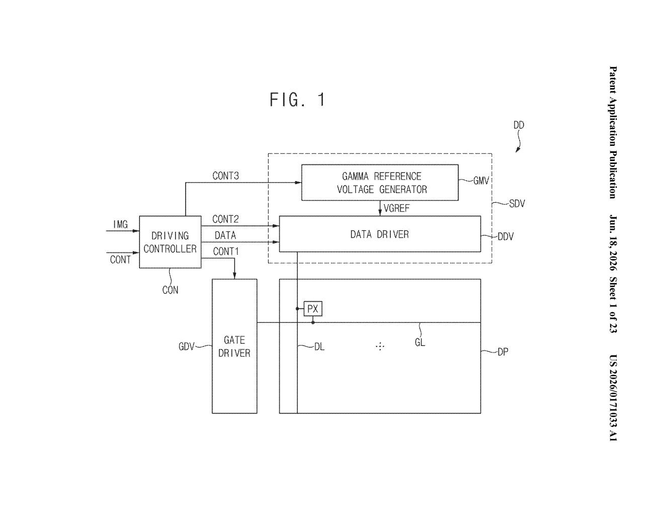 Samsung Display Patent: Transparent Substrate Display Layout — figure from US 2026/0171033 A1