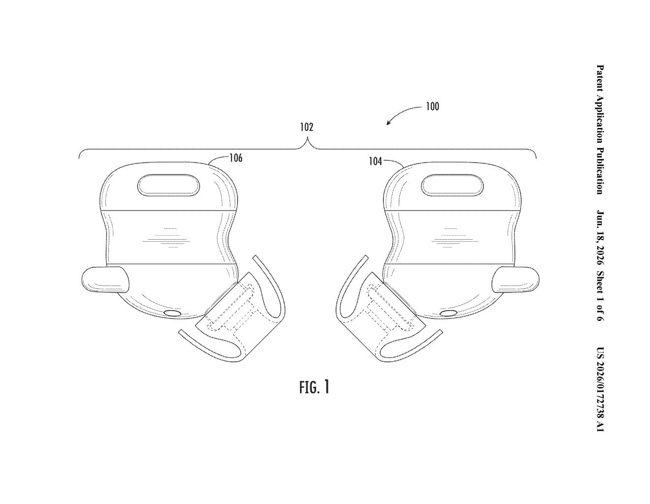 Google Patent: Wearable ANC System with Acoustic Deflector — figure from US 2026/0172738 A1