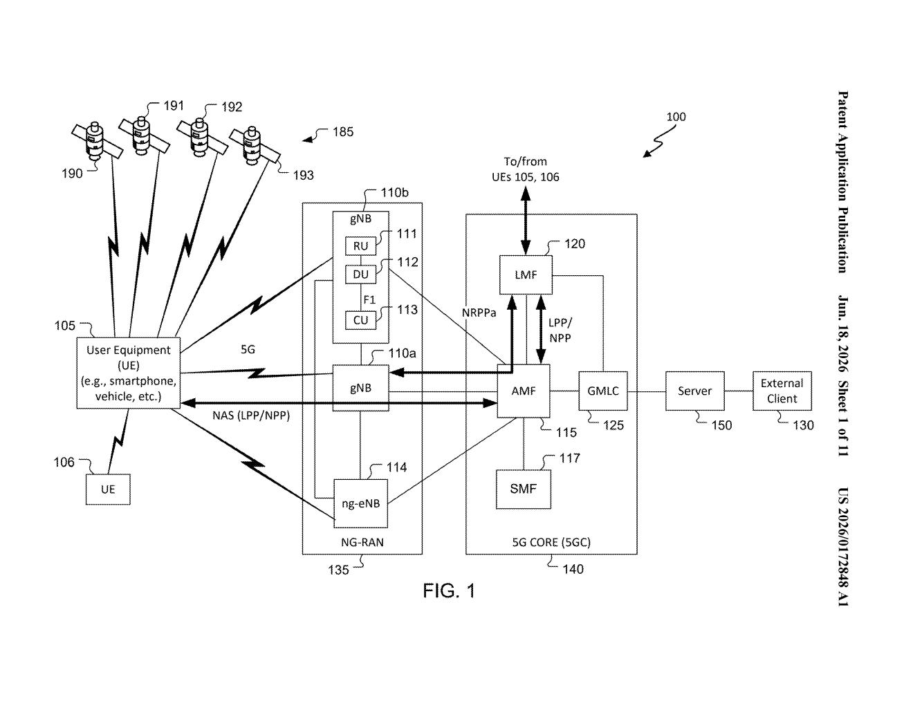 Qualcomm Patent: Digital Twin-Assisted Mobile Positioning — figure from US 2026/0172848 A1