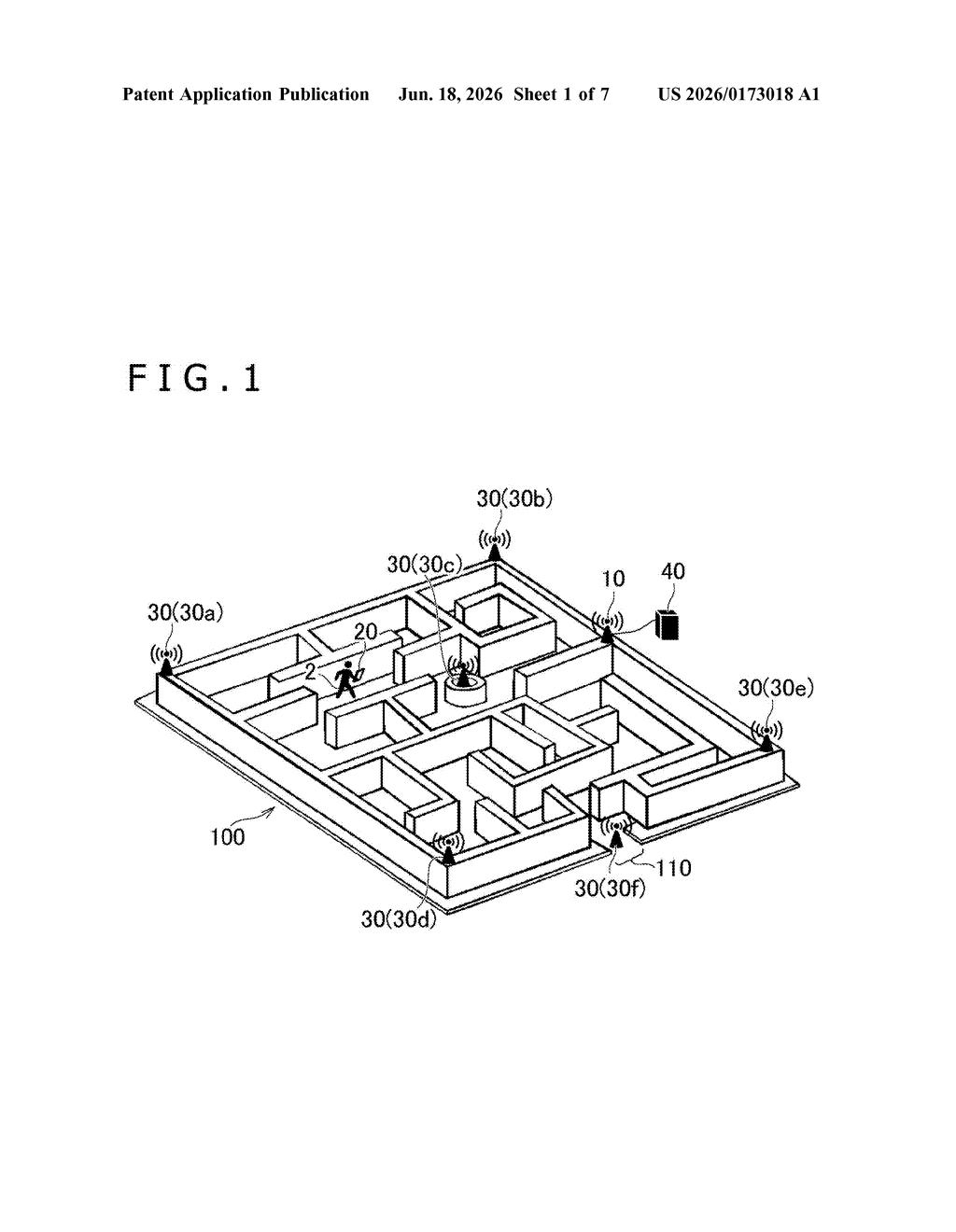 Sony Patent: Indoor Positioning via Relay Devices — figure from US 2026/0173018 A1
