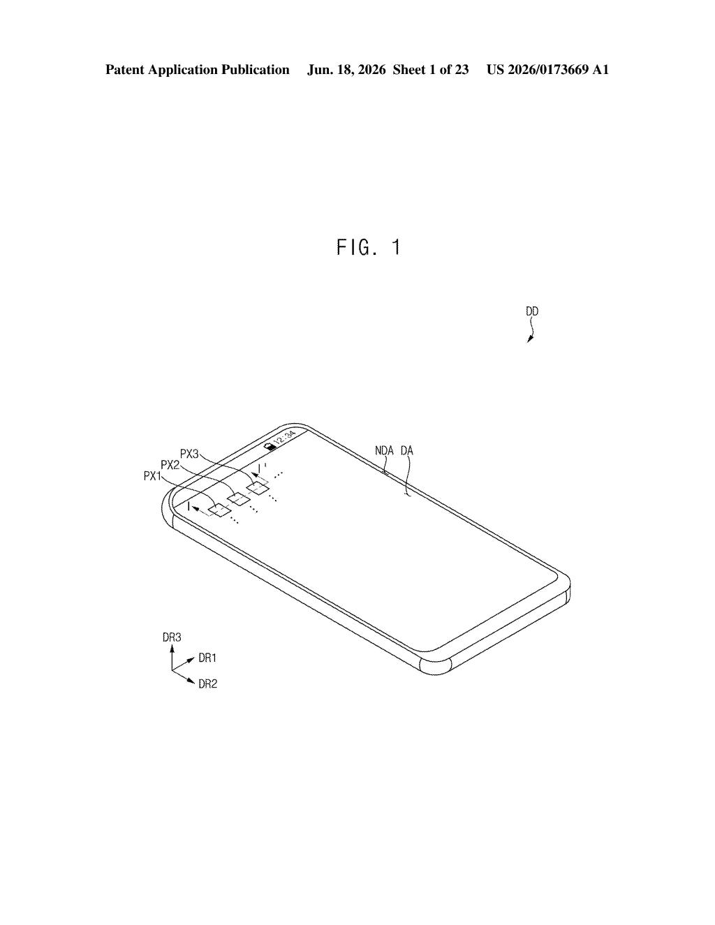 Samsung Display Patent: Layered Electrode Pixel Design — figure from US 2026/0173669 A1