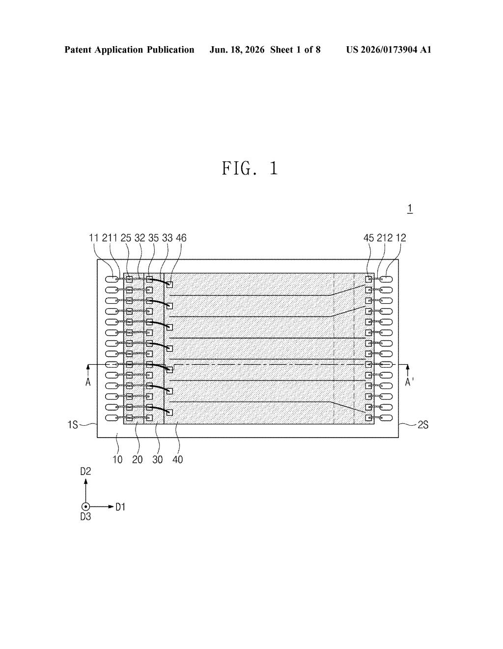 Samsung Patent: Stacked Chip Wire-Routing Design Explained — figure from US 2026/0173904 A1