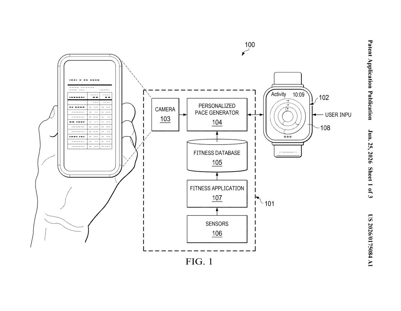 Apple Patent: Personalized Exercise Goals Based on Food — figure from US 2026/0175084 A1