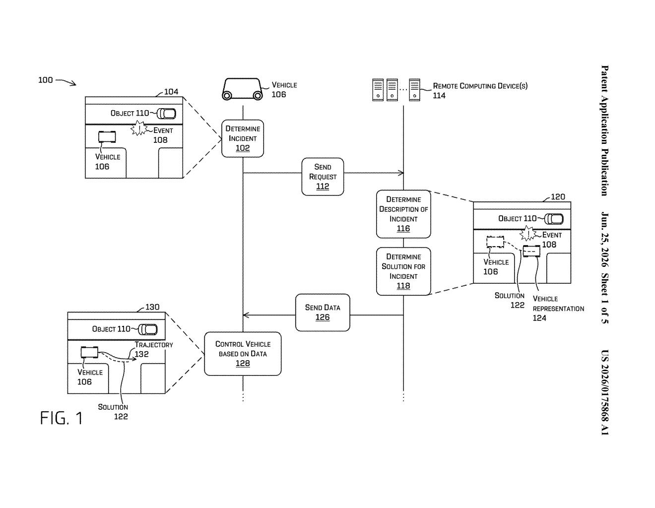 Zoox Patent: AI Language Model Guides Autonomous Vehicles — figure from US 2026/0175868 A1