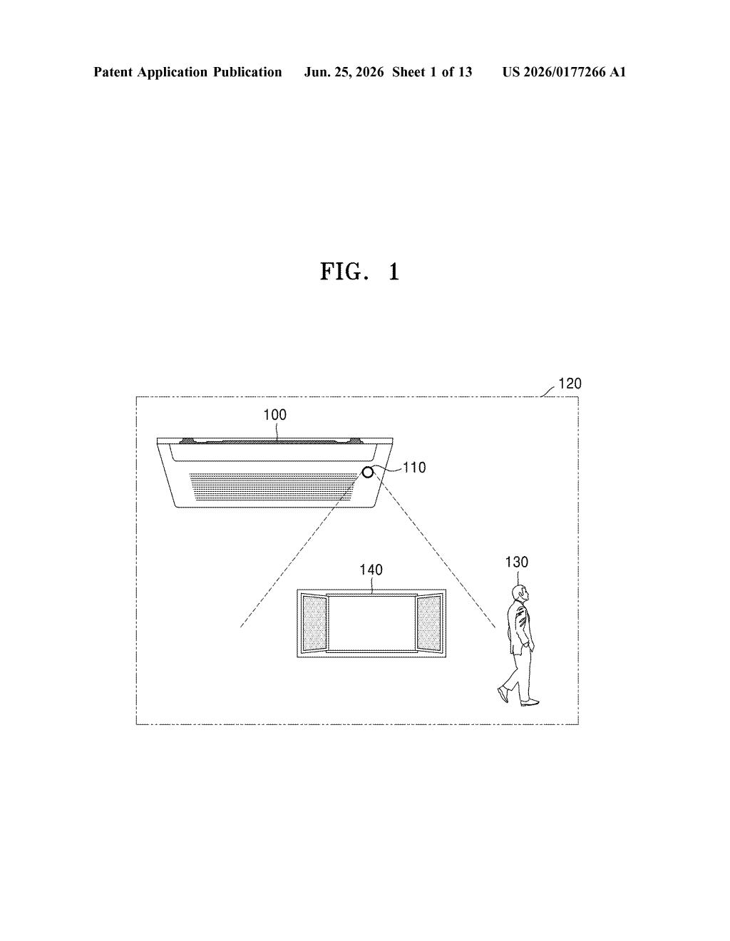 Samsung Patent: AC Auto-Shutoff With Occupancy Sensor — figure from US 2026/0177266 A1