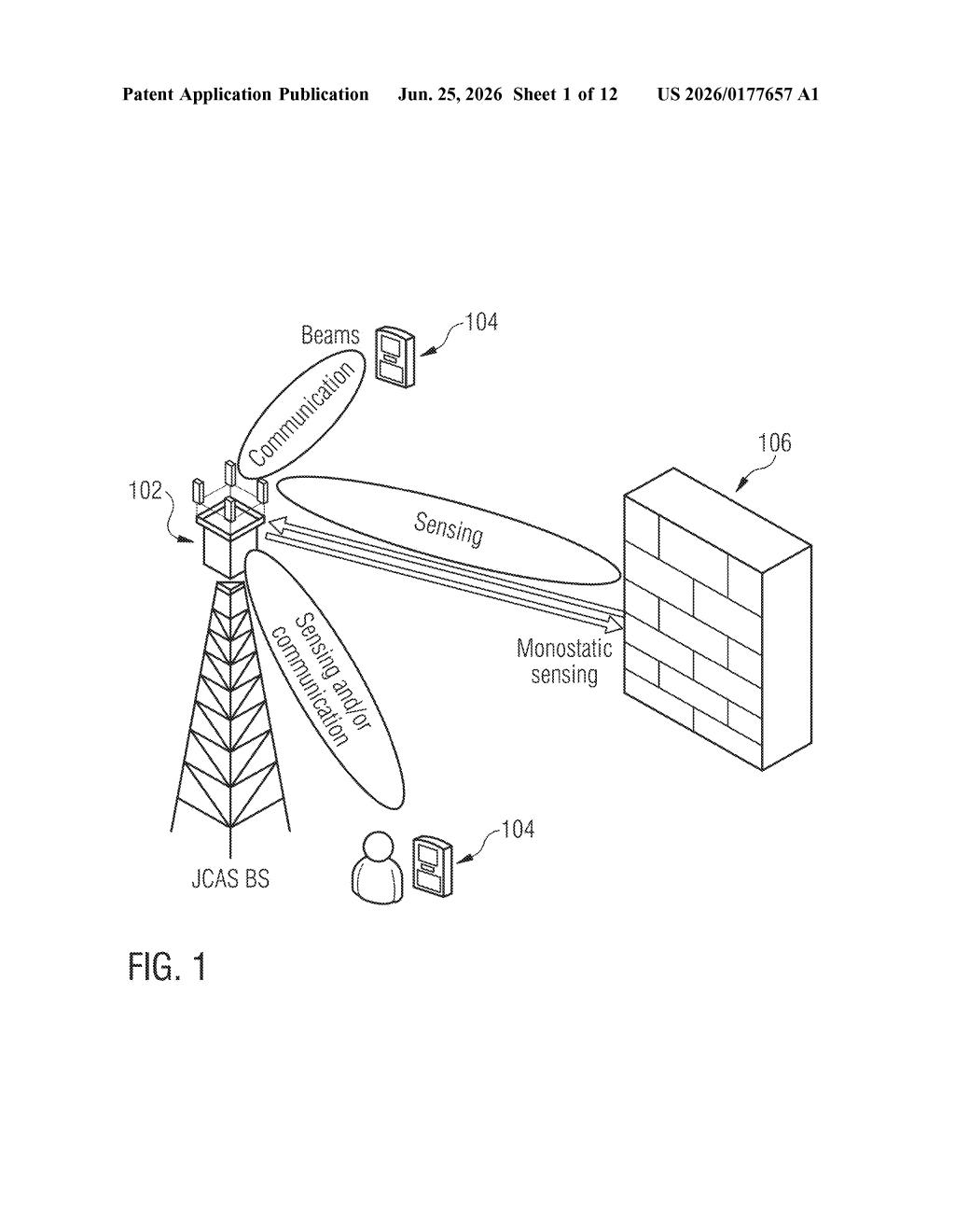 Intel Patent: Radar Sensing in Disaggregated 5G Networks — figure from US 2026/0177657 A1