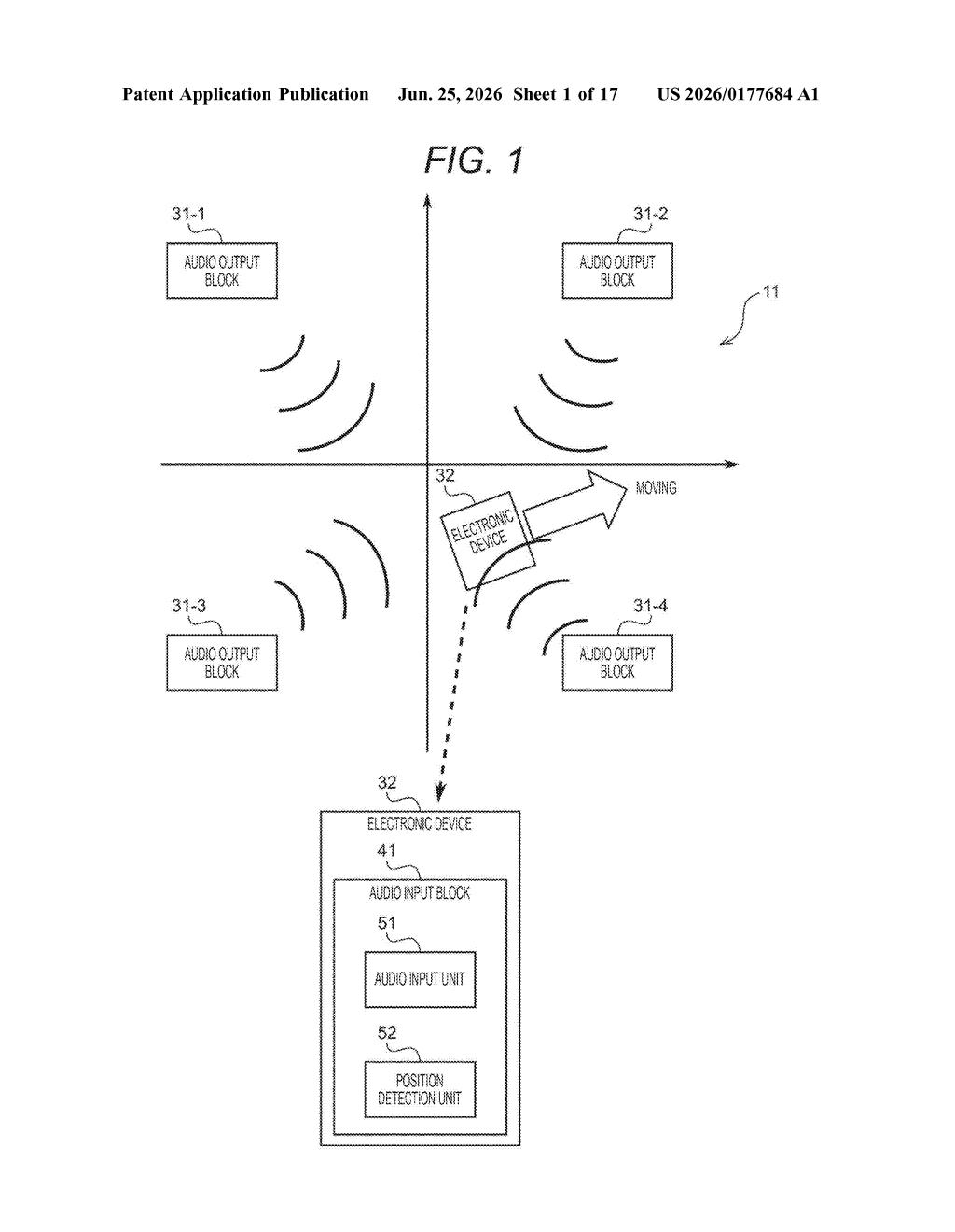 Sony Patent: Audio-Based Indoor Positioning for VR Controllers — figure from US 2026/0177684 A1