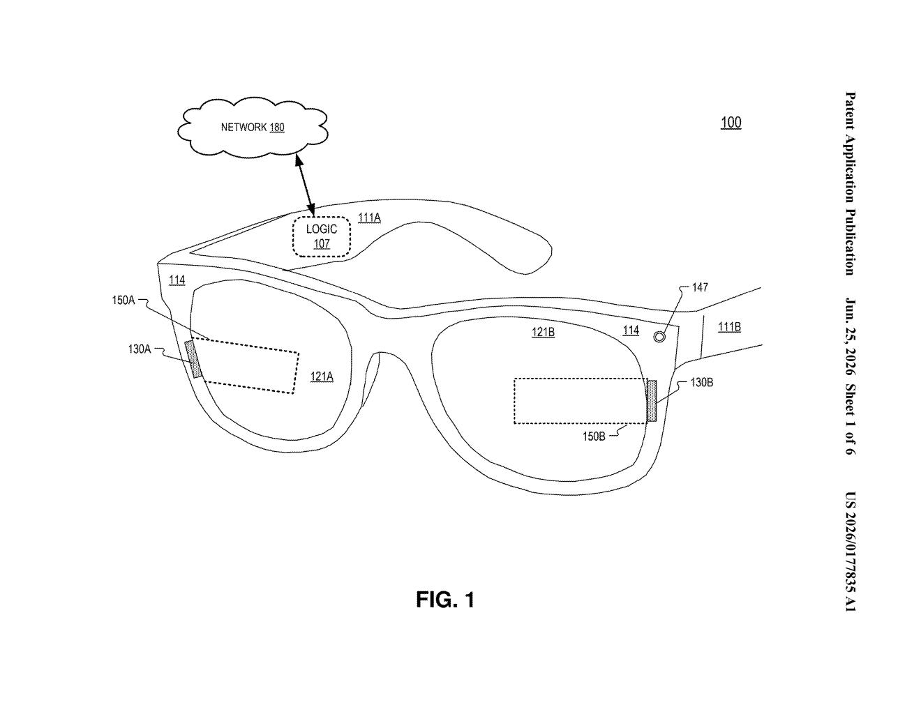 Meta Patent: Unibody Camera Mount for AR/VR Headsets — figure from US 2026/0177835 A1
