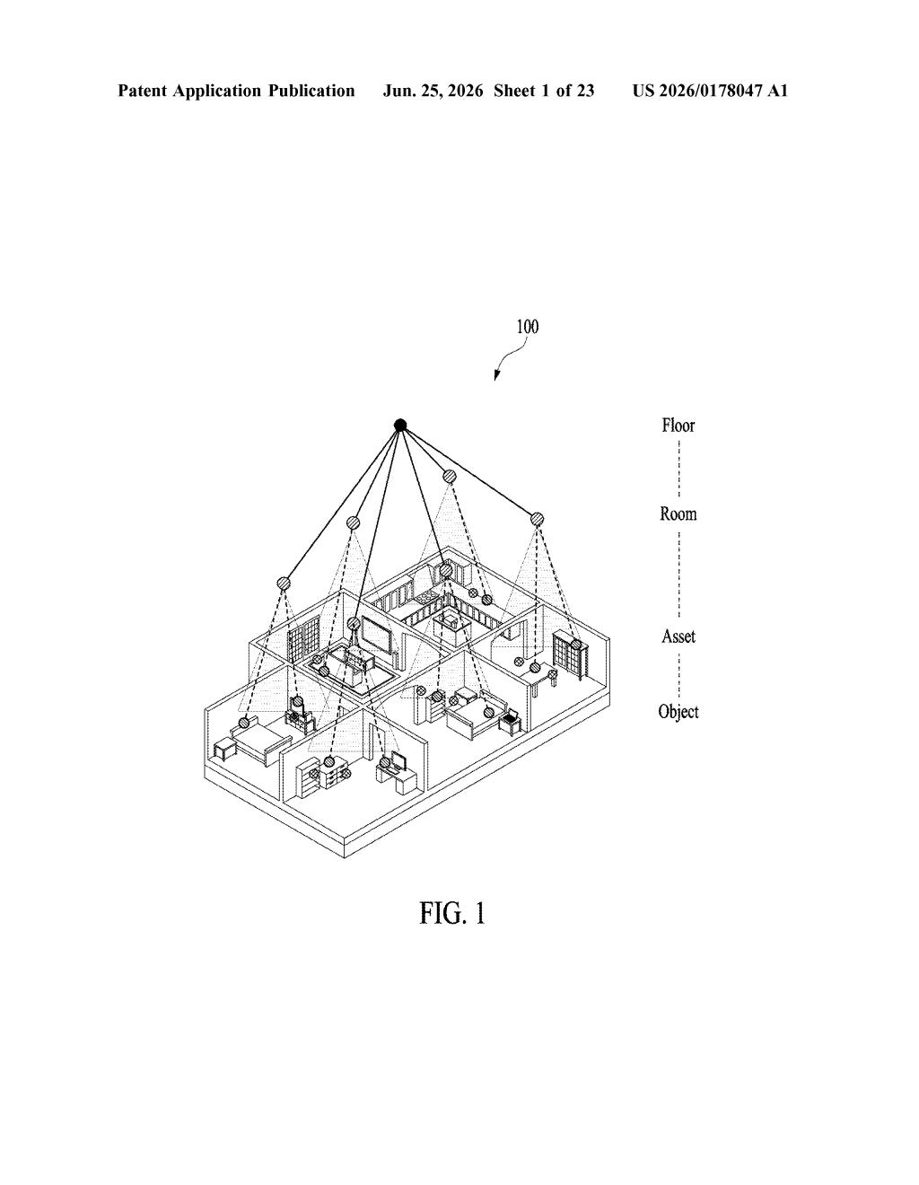 Samsung Patent: Robot Memory via Dynamic Scene Graphs — figure from US 2026/0178047 A1