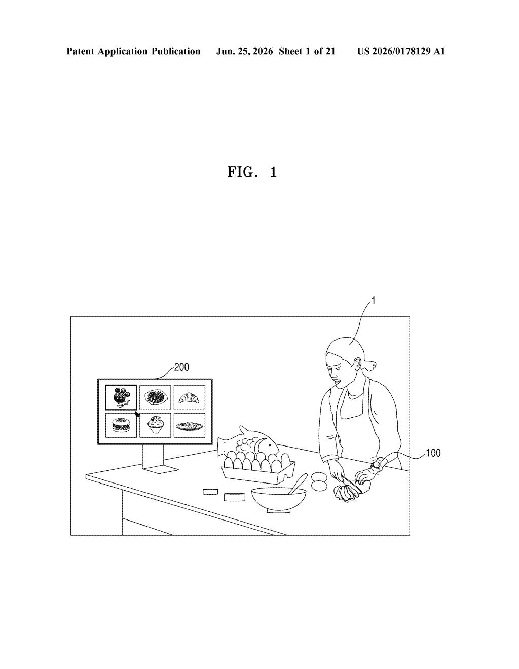 Samsung Patent: Wearable Gesture Control for Electronics — figure from US 2026/0178129 A1