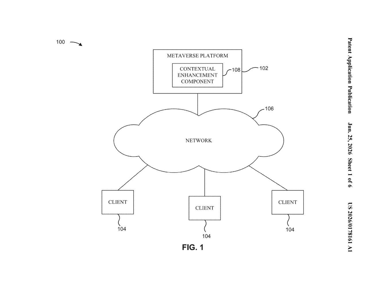 IBM Patent: Avatar Attention Tracking in Virtual Spaces — figure from US 2026/0178161 A1