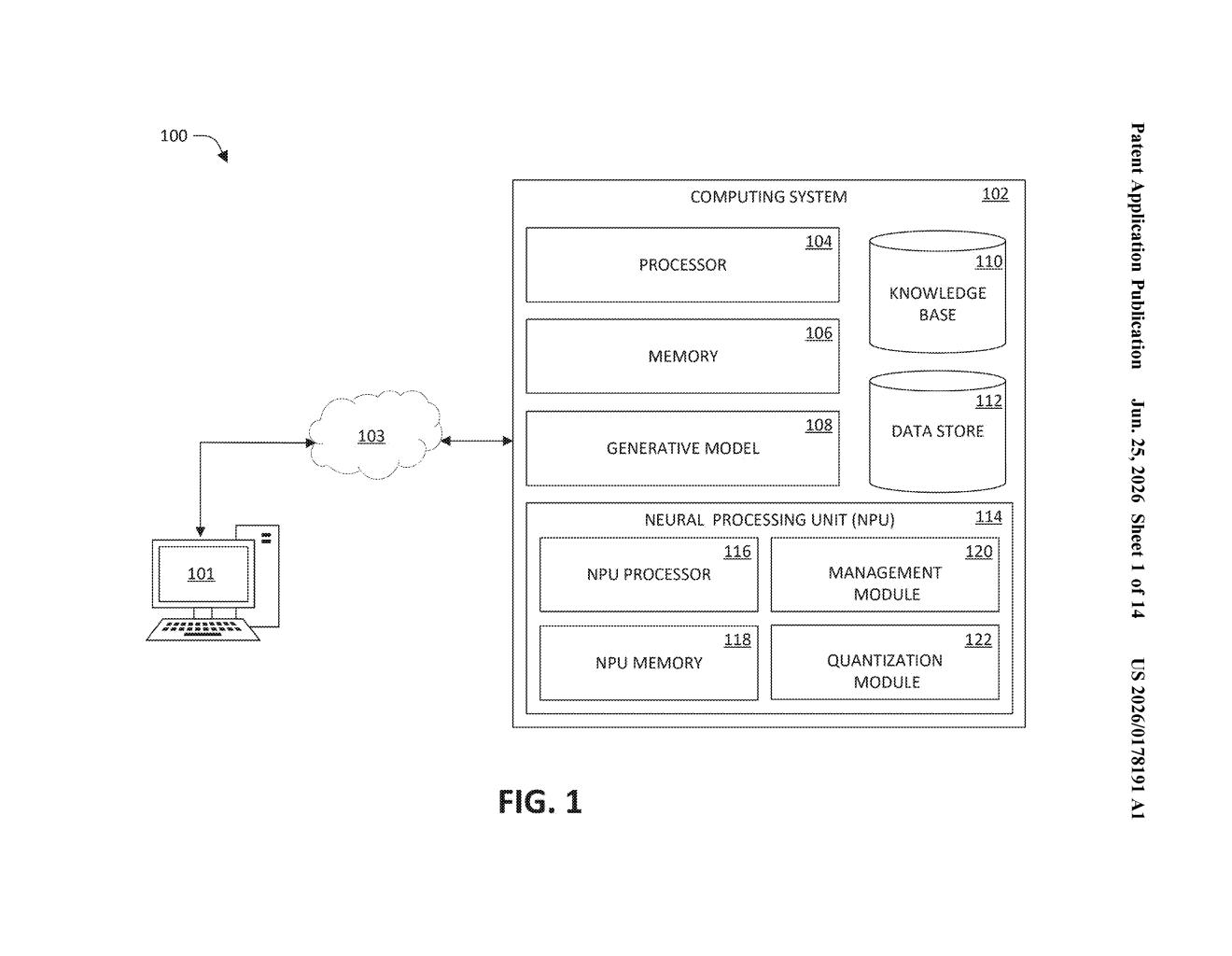 Microsoft Patent: KV Cache Quantization for AI Models — figure from US 2026/0178191 A1