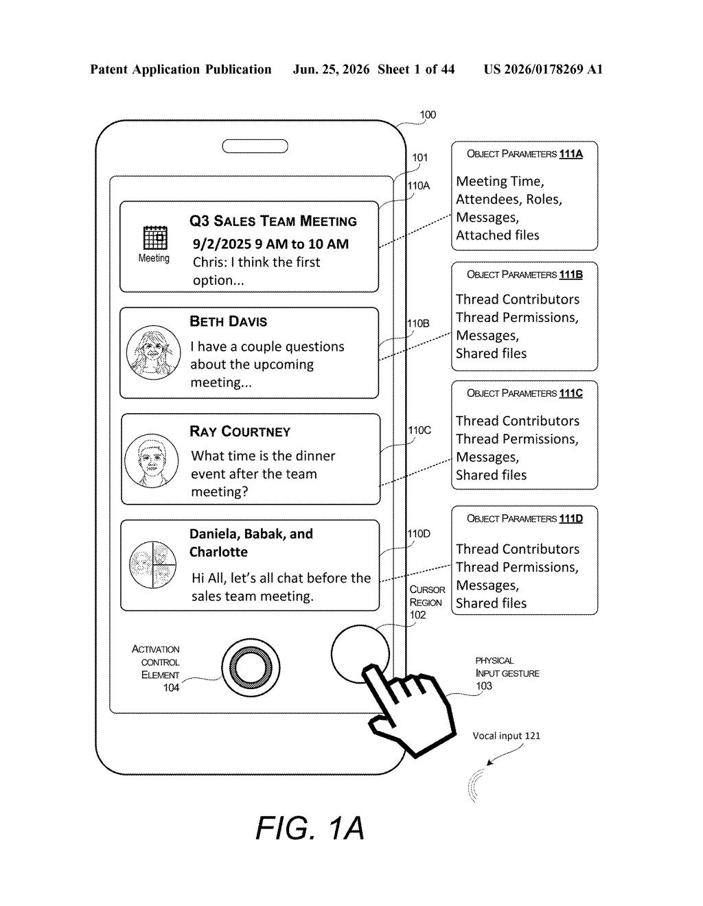 Microsoft Patent: Drag-to-Context Voice Commands Explained — figure from US 2026/0178269 A1