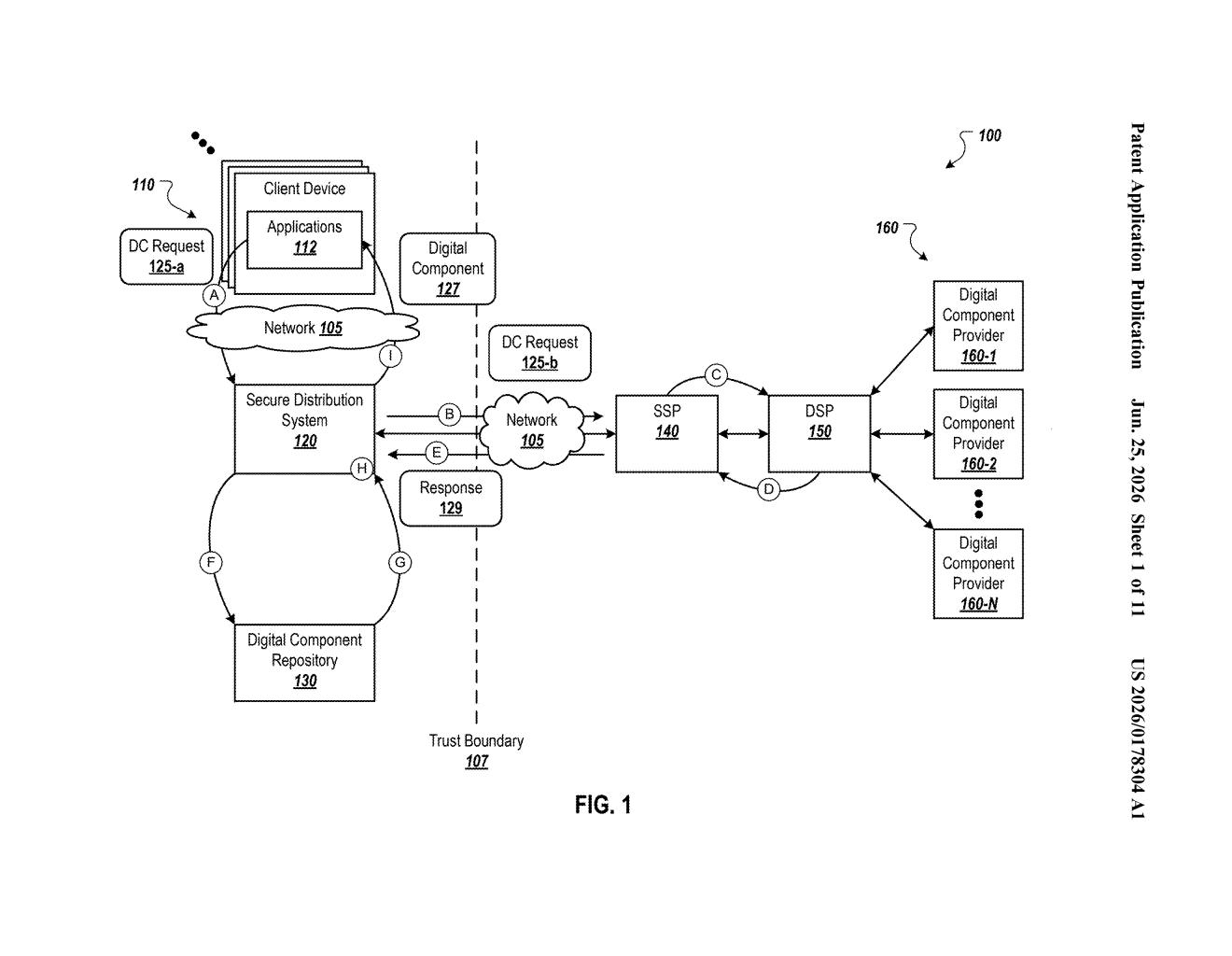 Google Patent: Secure Ad-Selection Workflow Framework — figure from US 2026/0178304 A1