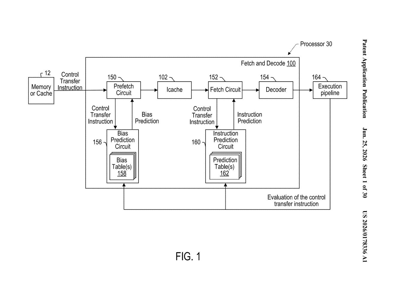 Apple Patent: Biased Indirect Branch Prediction Explained — figure from US 2026/0178336 A1