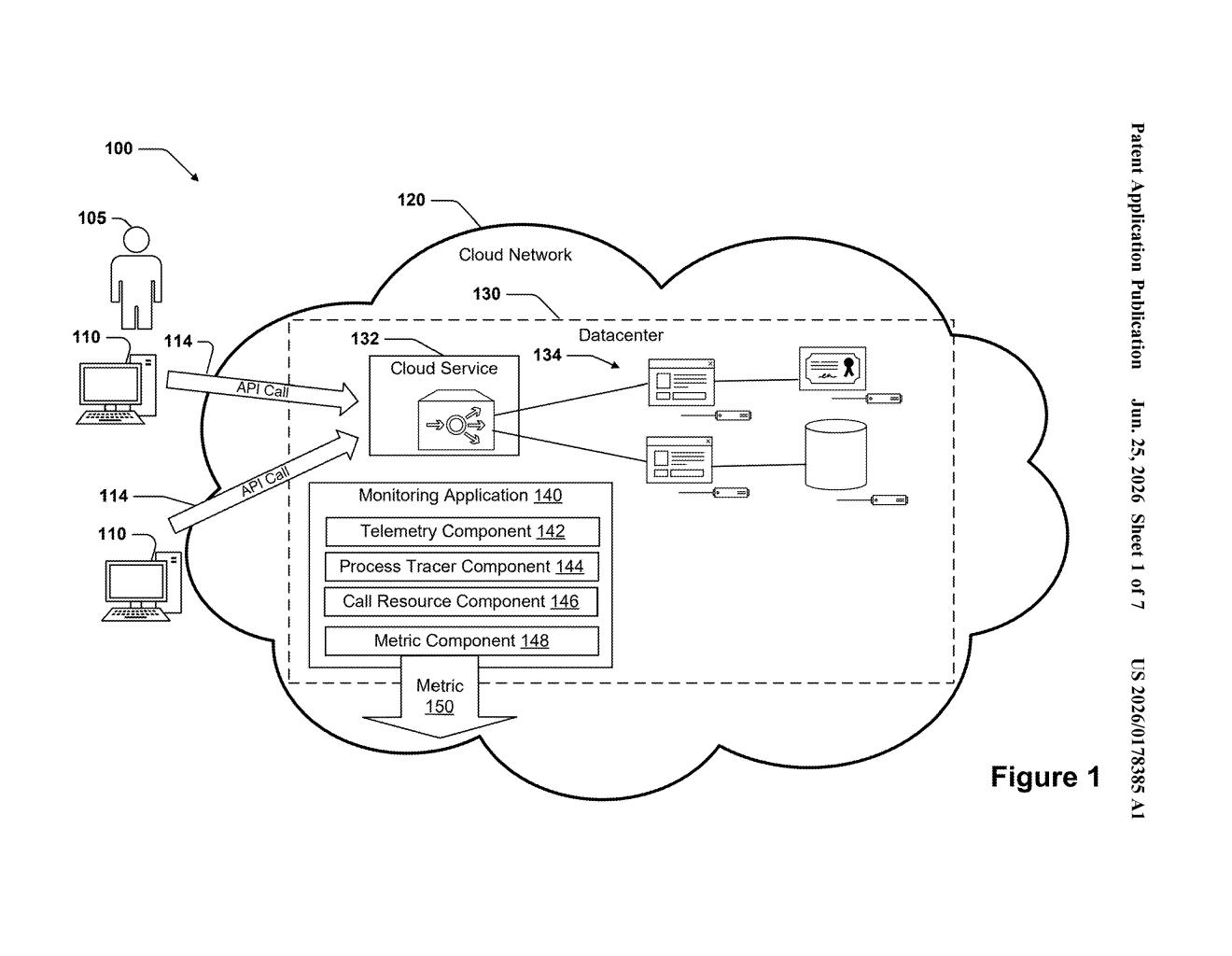 Microsoft Patent: API Resource Cost Tracking Per Stack Frame — figure from US 2026/0178385 A1