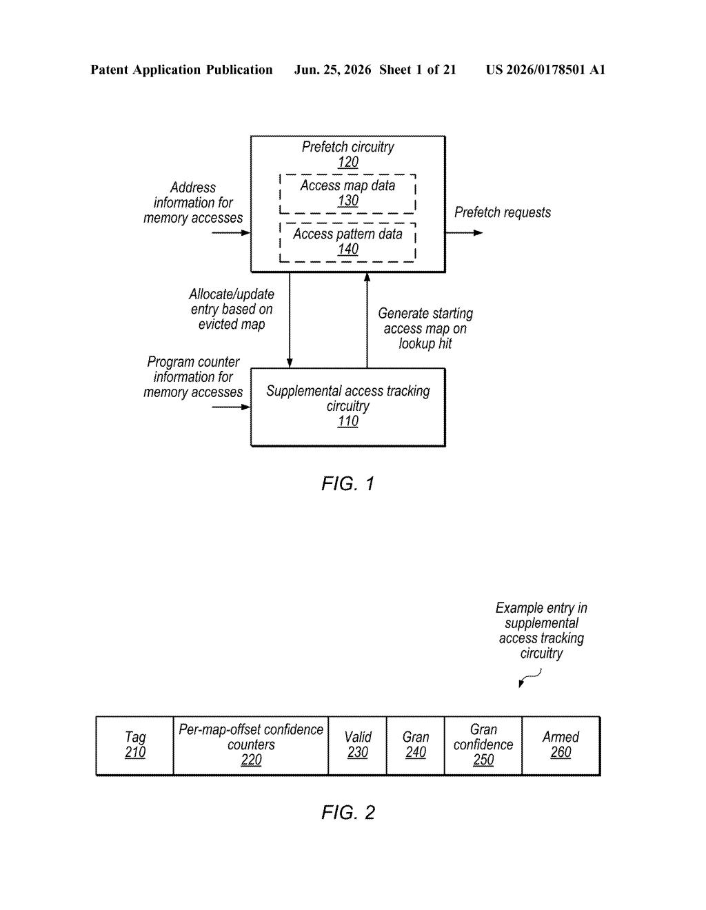 Apple Patent: Bayesian Learning Chip Memory Prefetcher — figure from US 2026/0178501 A1