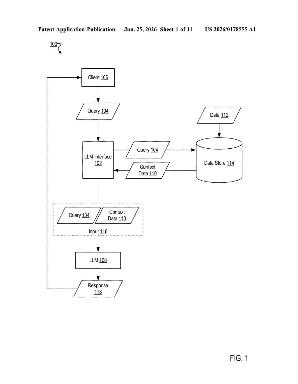 Microsoft Patent: Semantic Search for AI Database Queries — figure from US 2026/0178555 A1