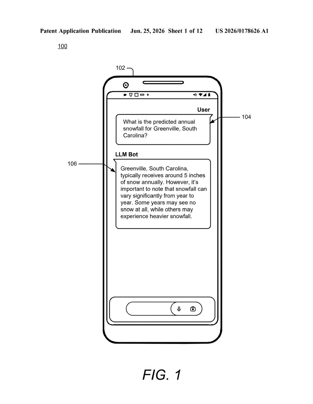 Google Patent: Virtual Batches for Faster On-Device LLM Inference — figure from US 2026/0178626 A1