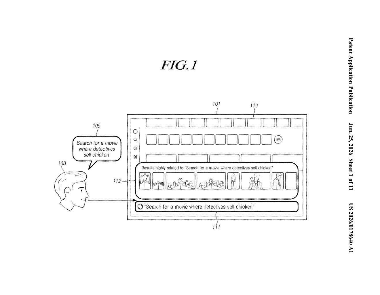 Samsung Patent: Voice Search Using Sentence-Like Queries — figure from US 2026/0178640 A1