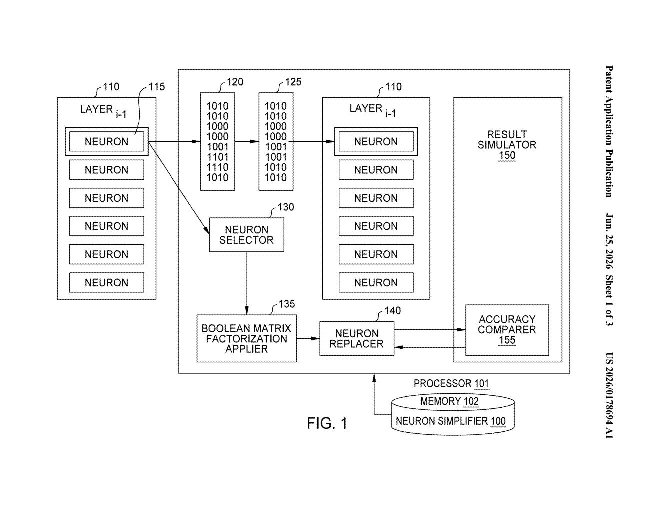 Xilinx Patent: Compressing Neural Networks for Chip Logic — figure from US 2026/0178694 A1