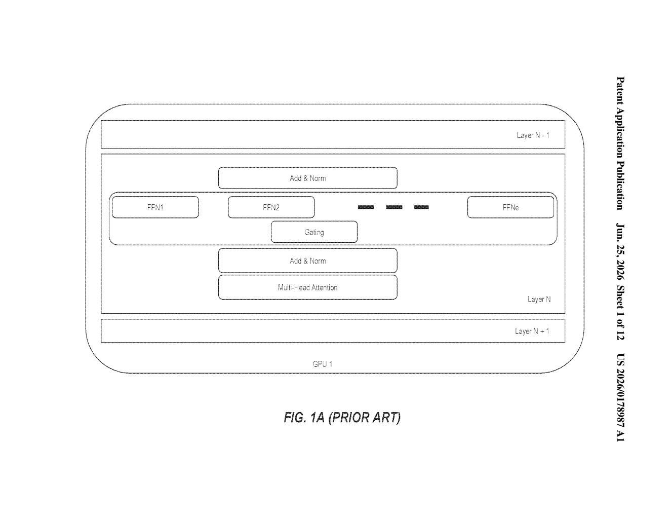 Microsoft Patent: Splitting AI Model Layers Across Mixed Hardware — figure from US 2026/0178987 A1
