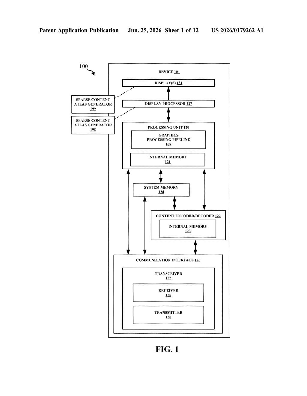 Qualcomm Patent: Efficient AR Layer Compression for Split Displays — figure from US 2026/0179262 A1
