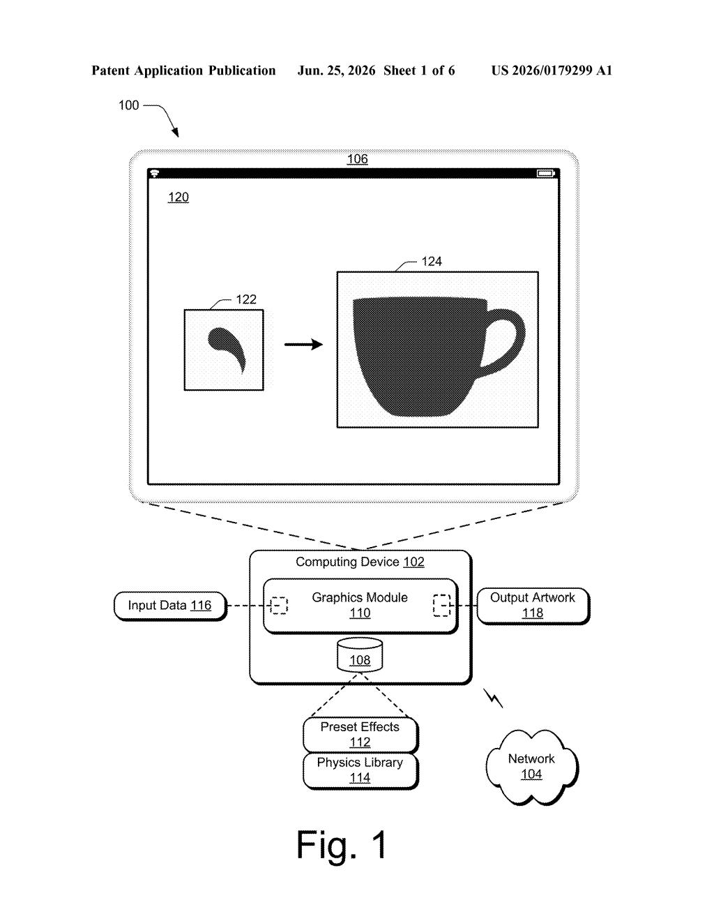 Adobe Patent: Frame Interpolation for Motion Graphics — figure from US 2026/0179299 A1