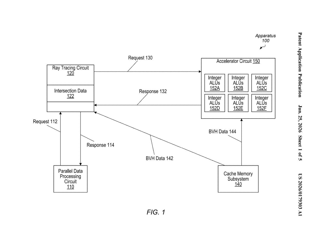 AMD Patent: Sharing Matrix Cores for Ray Tracing Pre-Filtering — figure from US 2026/0179303 A1