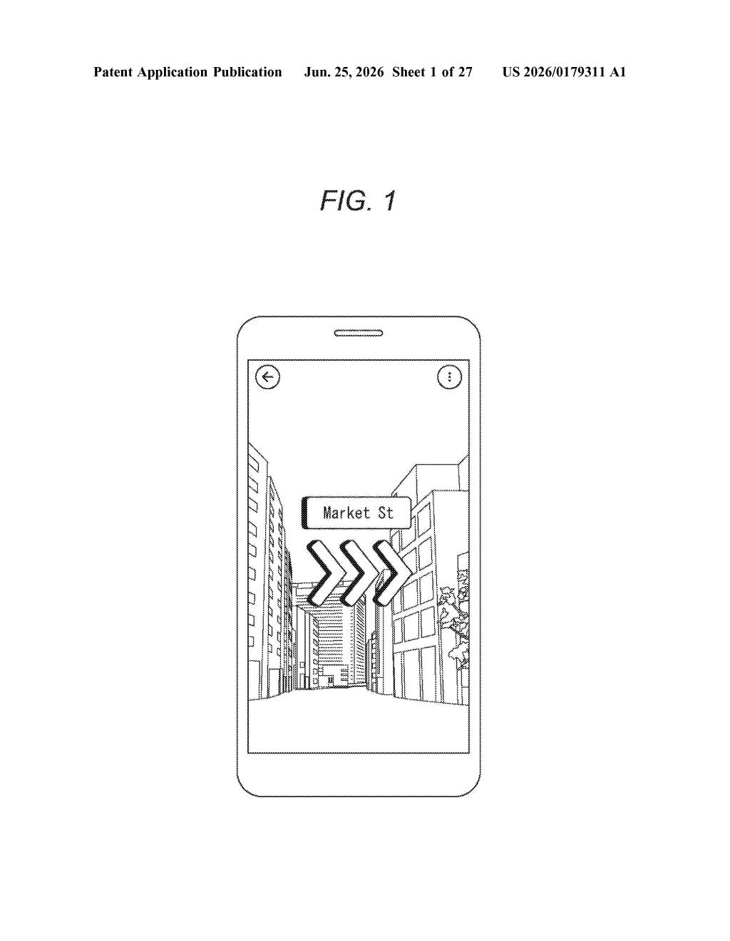 Sony Patent: Visualizing Where AR Location Tracking Works — figure from US 2026/0179311 A1