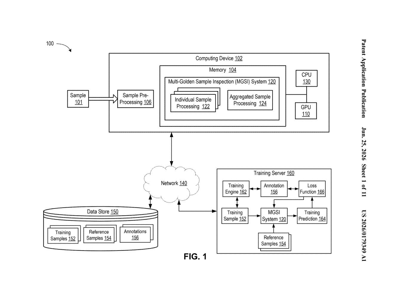 Nvidia Patent: AI Factory Inspection Using Multiple Reference Images — figure from US 2026/0179349 A1