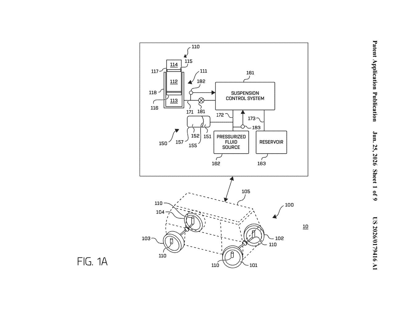 Zoox Patent: Smarter Fluid Suspension Monitoring for Robotaxis — figure from US 2026/0179416 A1