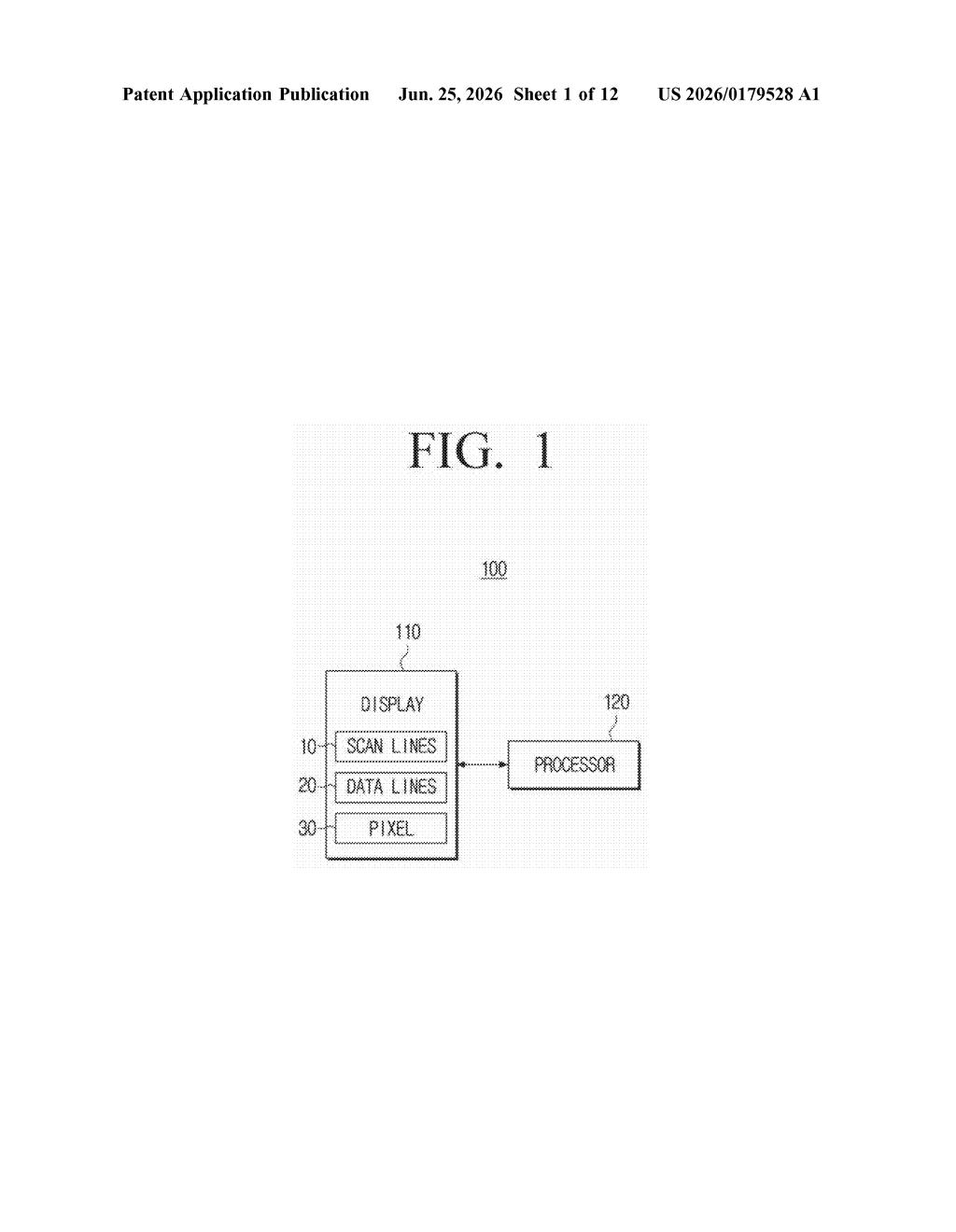 Samsung Patent: Adaptive Interlaced Scanning for Displays — figure from US 2026/0179528 A1