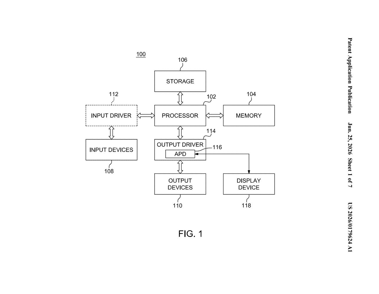 AMD Patent: DSP Memory Management for Audio Offloads — figure from US 2026/0179624 A1