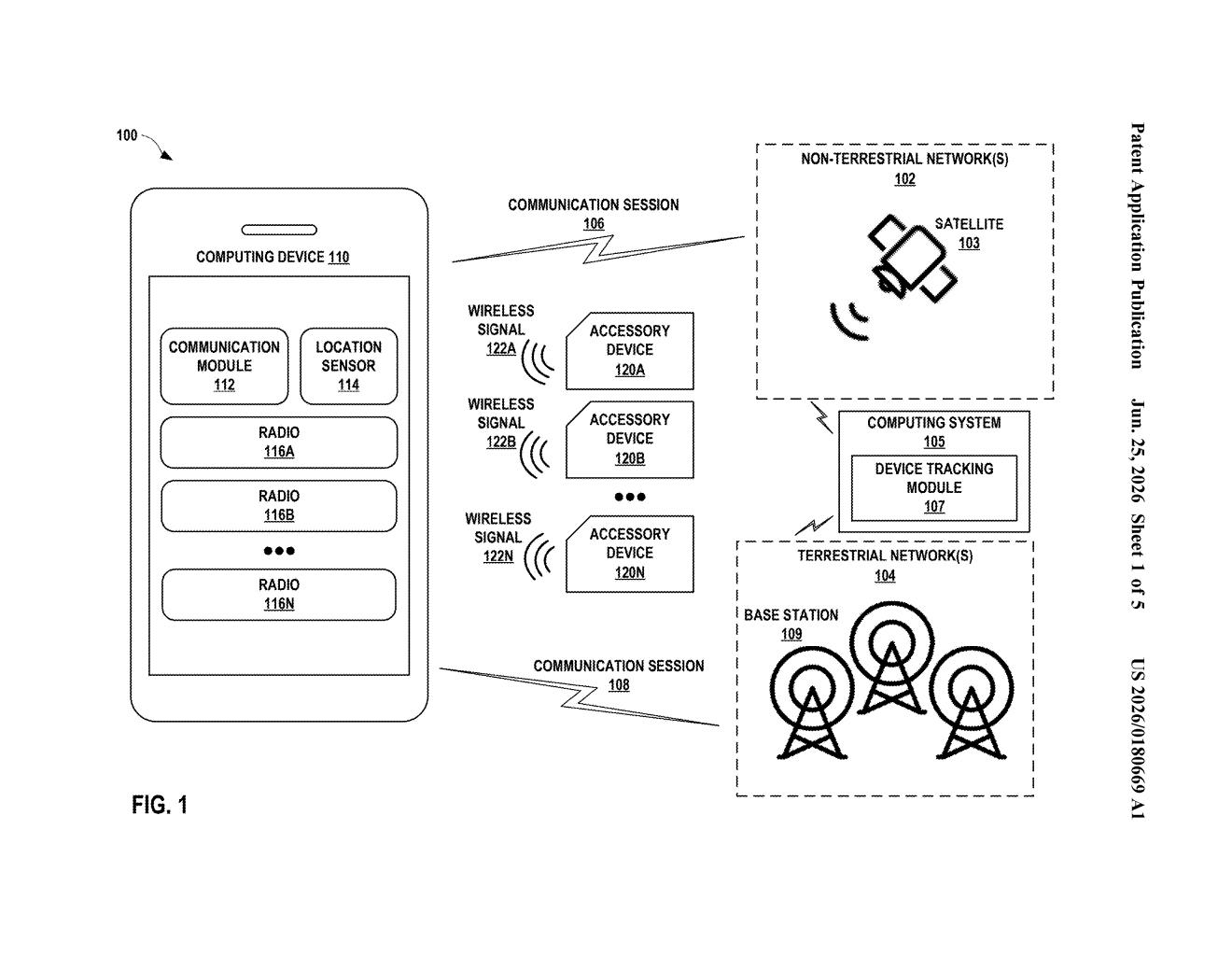 Google Patent: Stuffing Device Data Into Satellite Messages — figure from US 2026/0180669 A1