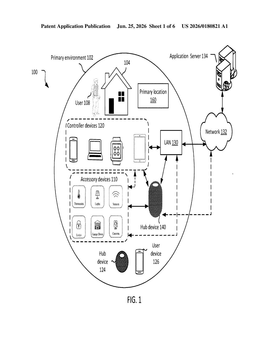 Apple Patent: Stable Home Automation Location Updates — figure from US 2026/0180821 A1