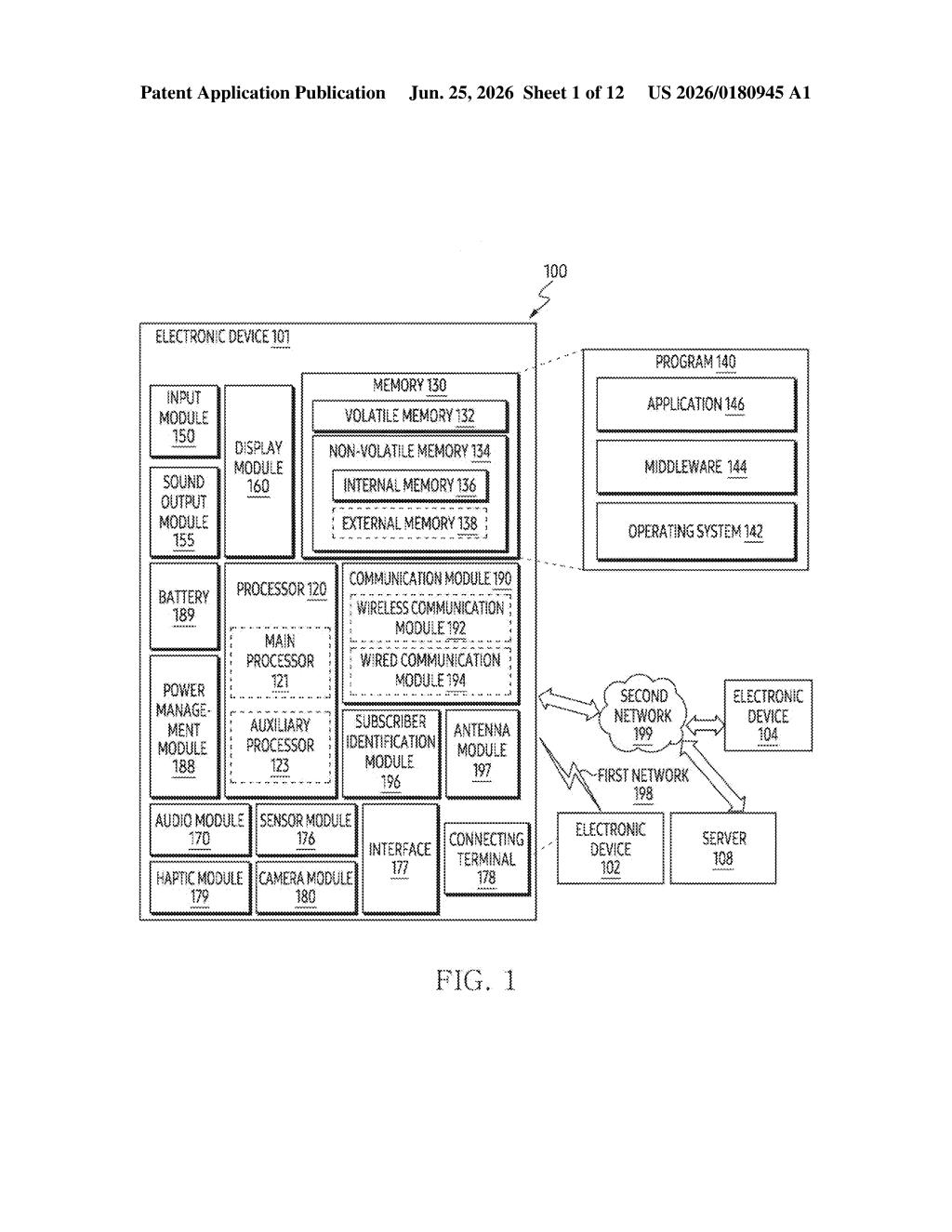 Samsung Patent: Searching Images Inside Documents by Text — figure from US 2026/0180945 A1