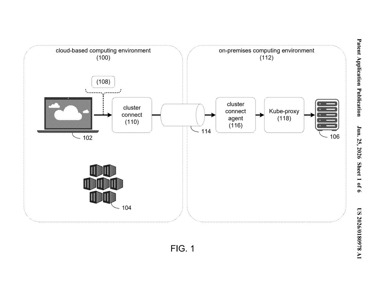 Microsoft Patent: Cloud-to-On-Premises API Access System — figure from US 2026/0180978 A1