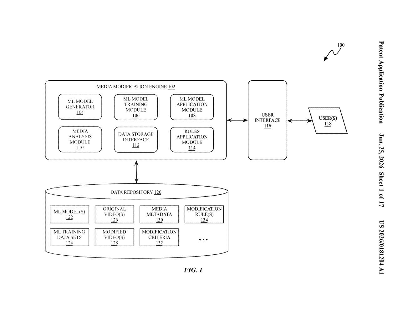 Apple Patent: AI Auto-Reframing for Video Editing — figure from US 2026/0181204 A1