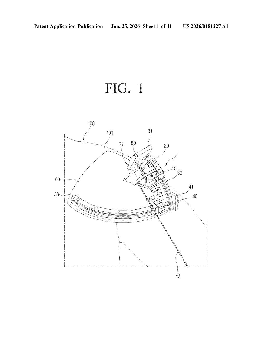 Samsung Patent: Shoulder-Mounted Camera Moved by Arm — figure from US 2026/0181227 A1