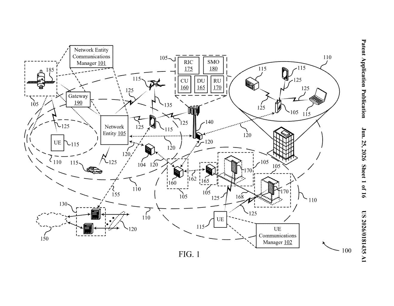 Qualcomm Patent: Switching Between Satellite and Cell Towers — figure from US 2026/0181435 A1