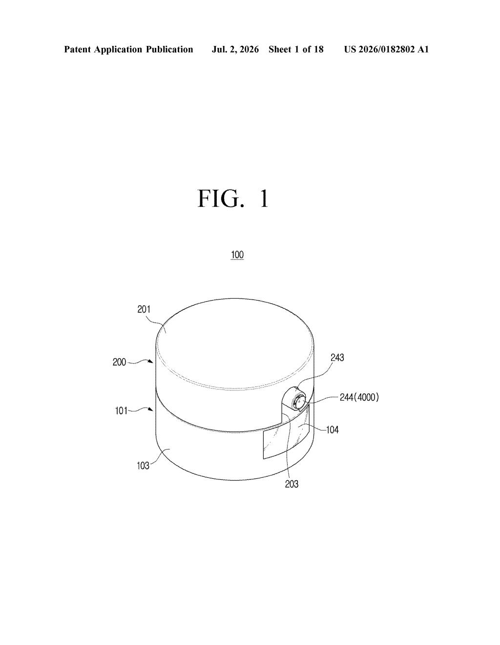 Samsung Patent: Robot Vacuum With an Arm That Moves Objects — figure from US 2026/0182802 A1