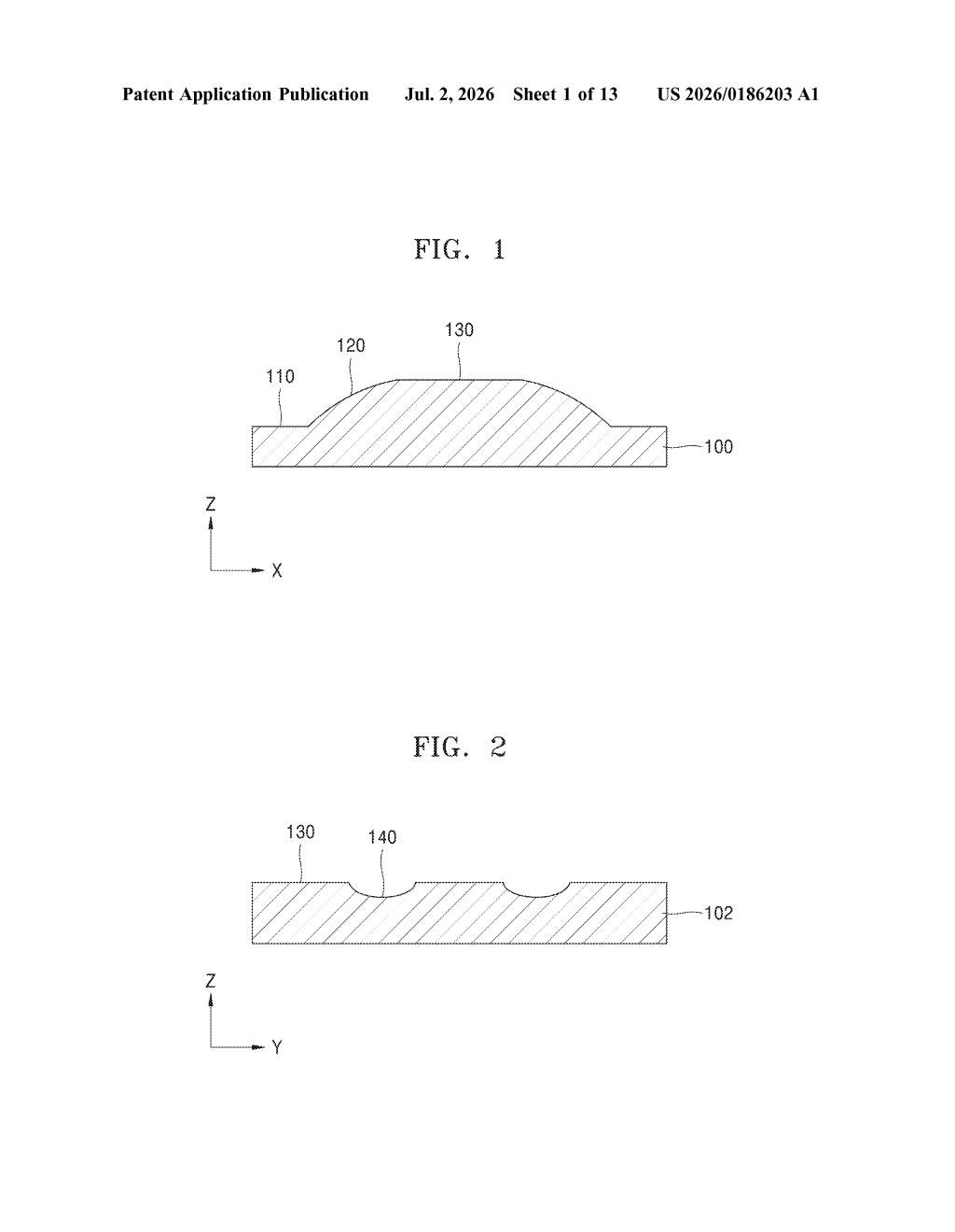 Samsung Patent: Optical Waveguide Surface Roughness Design — figure from US 2026/0186203 A1