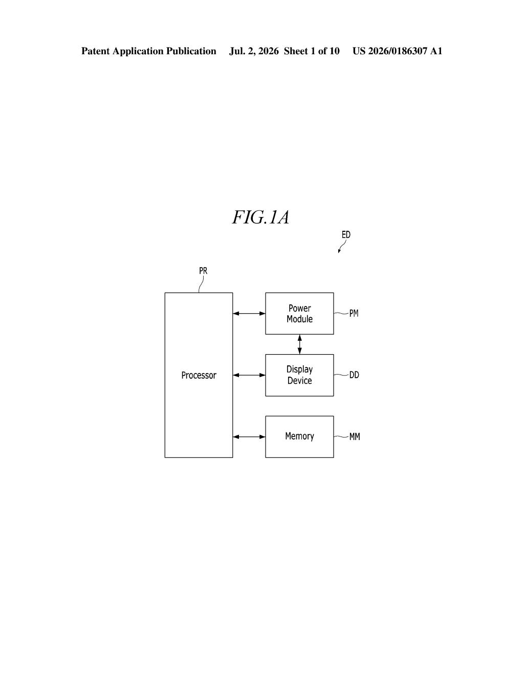 Samsung Patent: Multi-Panel VR Display With Variable Resolution — figure from US 2026/0186307 A1