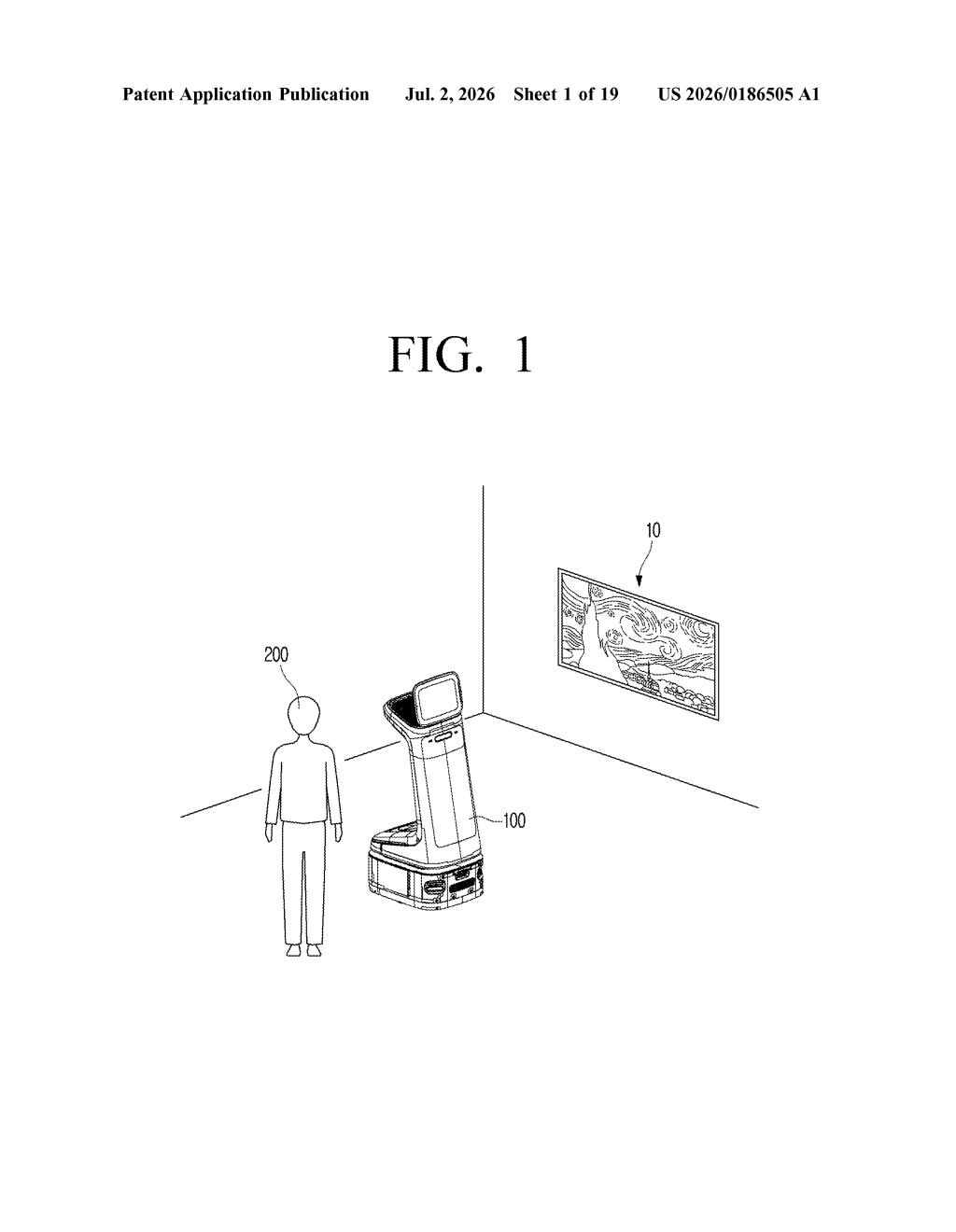 Samsung Patent: Robot That Adapts Alerts for Blind Users — figure from US 2026/0186505 A1