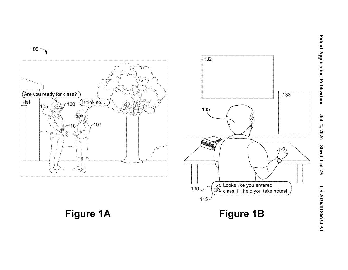 Meta Patent: AI Note-Taking via Smart Glasses Explained — figure from US 2026/0186634 A1